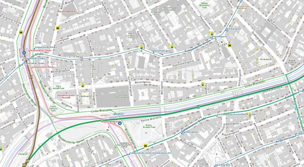 Lageplan werkstättenhof mollardgasse