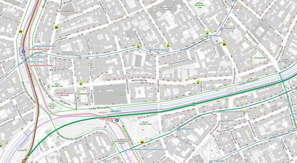 Lageplan Werkstättenhof Mollardgasse